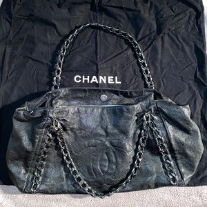 Authentic Chanel Modern East West satchel tote bag